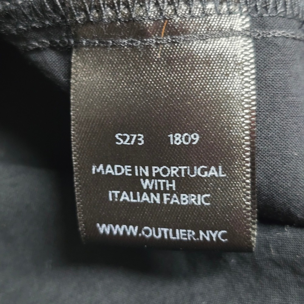 Outlier‎ Short Sleeve Button Up Shirt Men Medium Black Cotton Minimalist - Picture 6 of 10